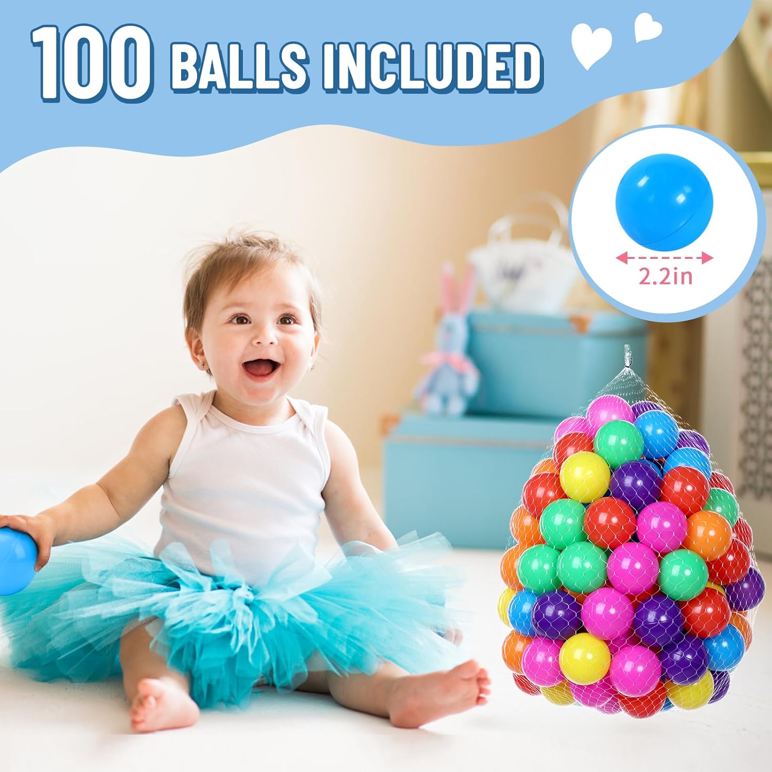 Detalle 2 de Wilwolfer Foam Ball Pit 100 Balls