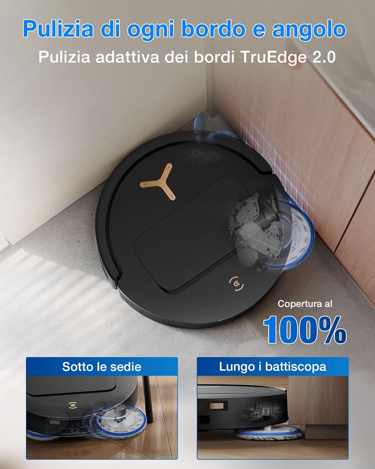 Thumbnail 2 de ECOVACS DEEBOT T50 Pro Omni Gen3 con AIVI 3D 3.0, stazione OMNI e potenza di aspirazione 25.000 Pa