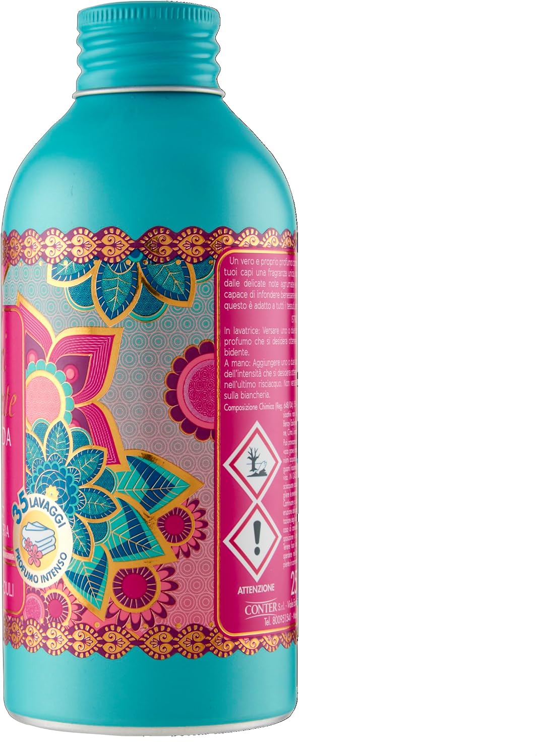 Detalle de Tesori d'Oriente Ayurveda Profumatore Bucato per Lavatrice con note della Rosa Nera, 250 ml