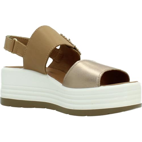 Detalle de IGI&Co 1164511 Sandali Donna Zeppa con Plantare in Pelle Beige – comfort e stile quotidiano