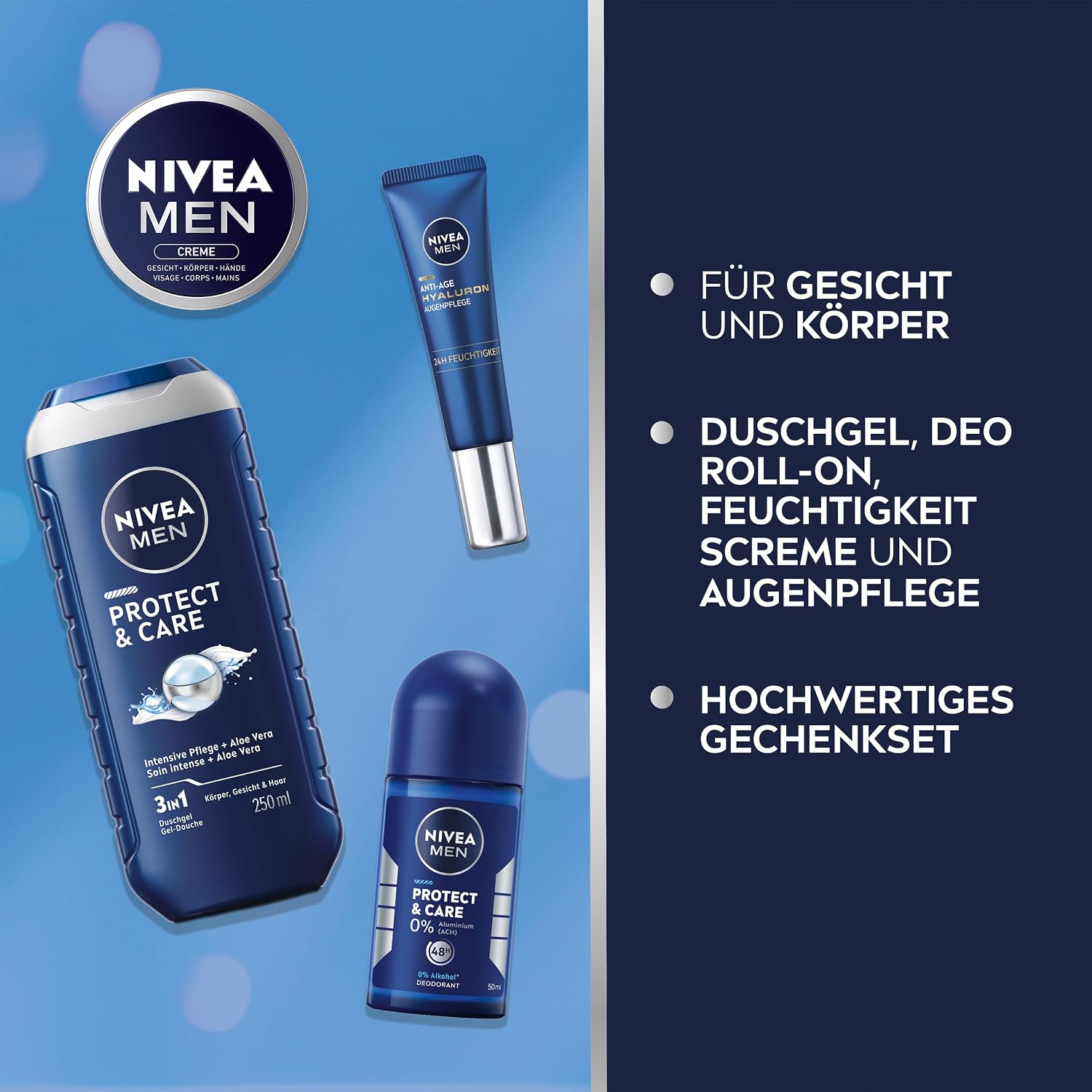 Detalle 2 de NIVEA MEN Power Care Geschenkset – Pflegebox 250 ml 💼