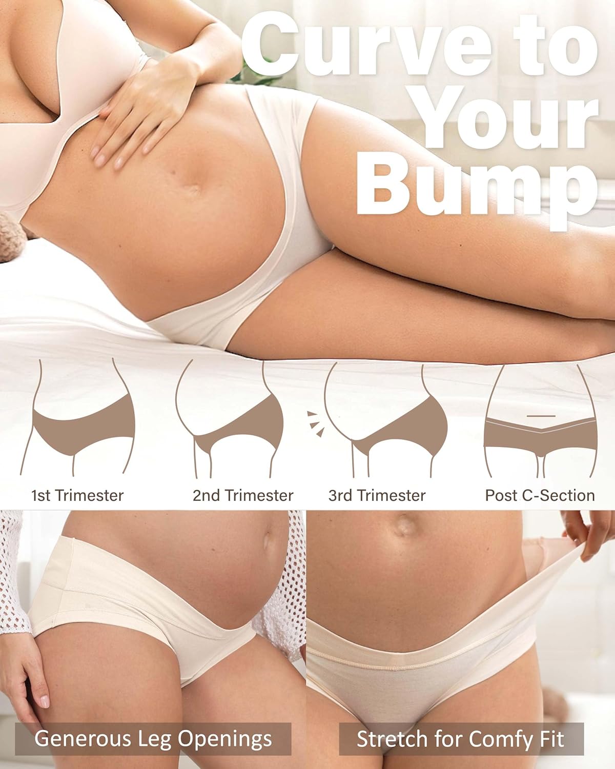 Thumbnail 2 de Intimate Portal Schwangerschaftsunterhosen – Unterbauch-Umstandsunterwäsche und Postpartum Boycut-Slips