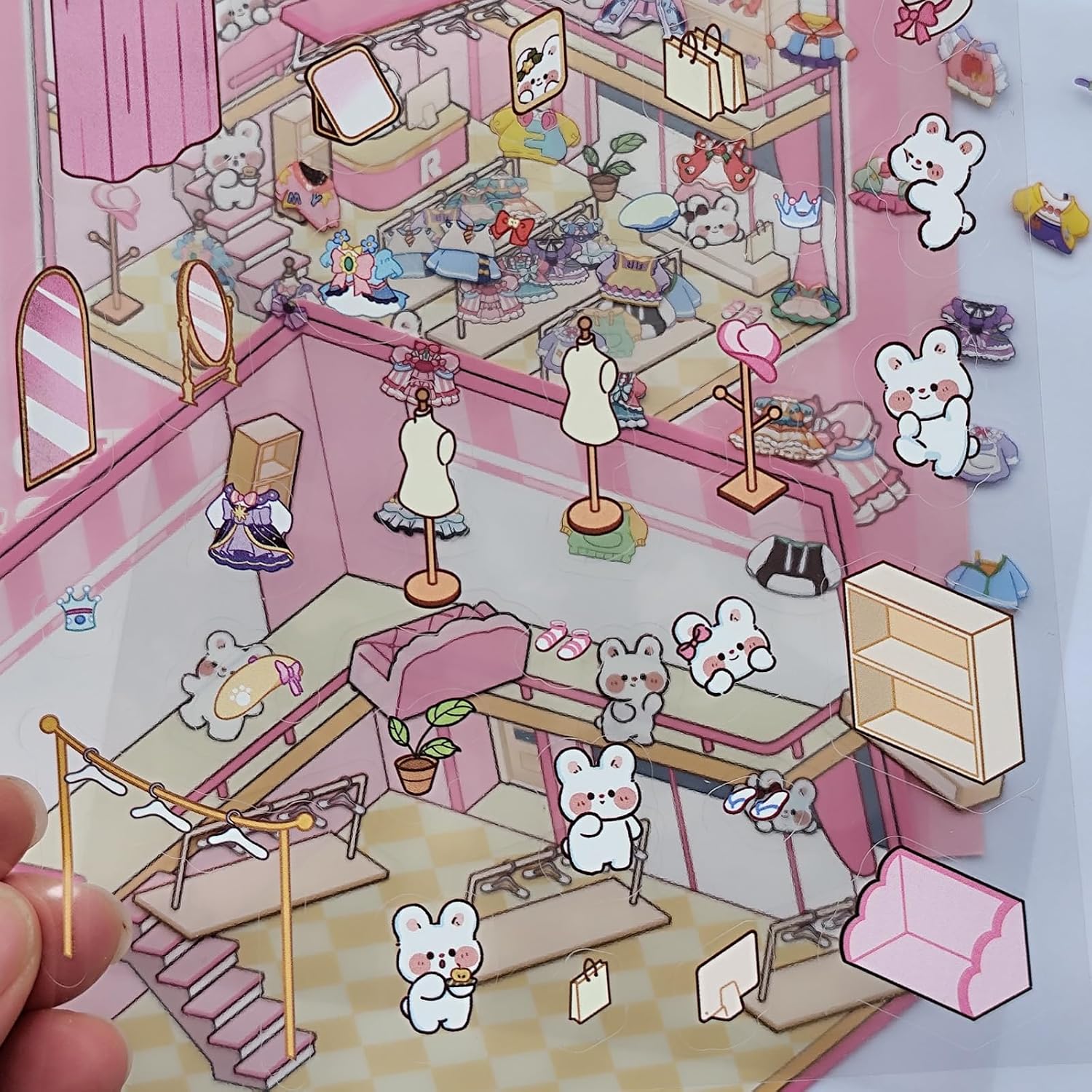 Detalle de DIY 3D Scene Stickers, 4 Sets