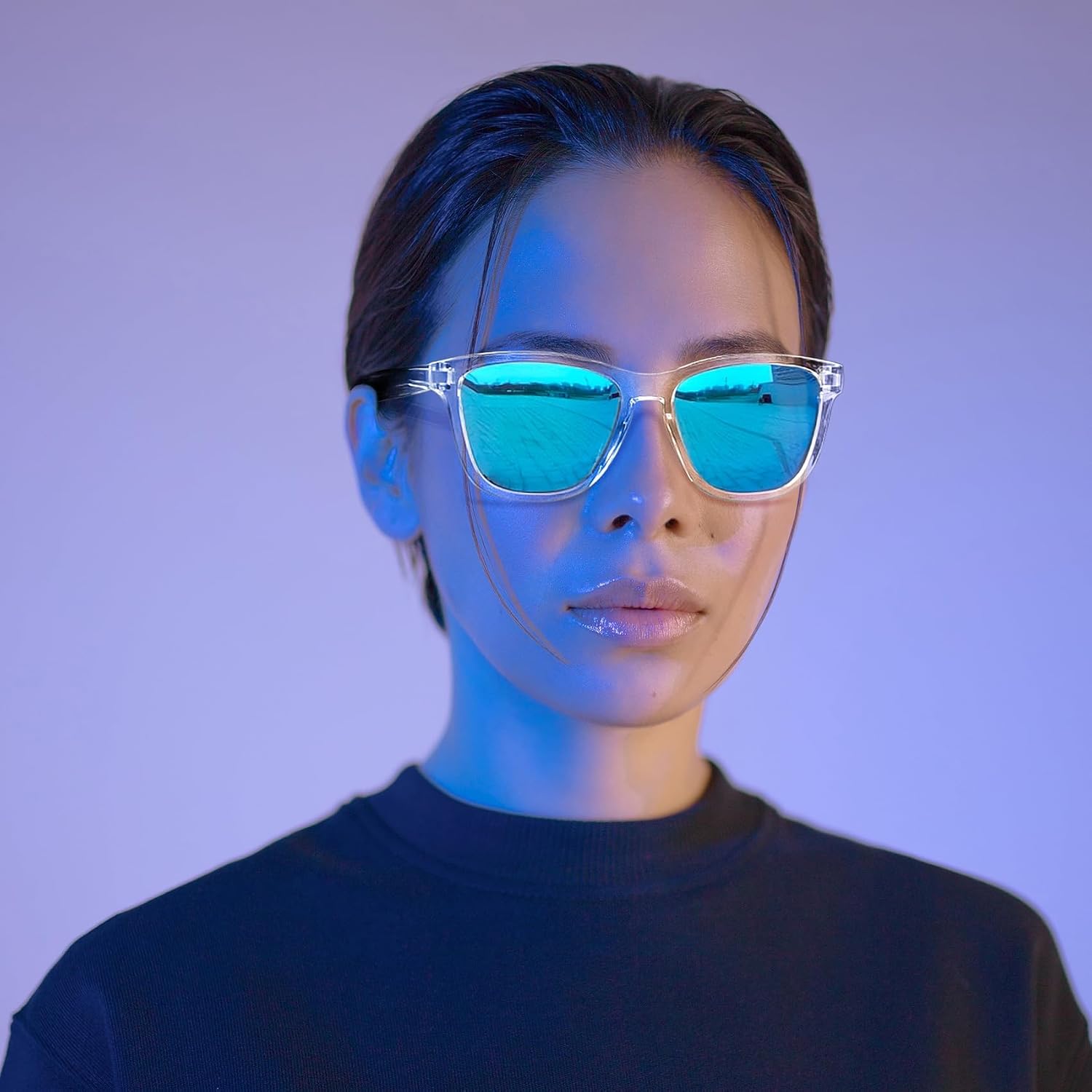 Thumbnail 1 de KANASTAL Lunettes de soleil polarisées Polarisées UV400 carrées rétro (unisex, branches incurvées, verres TAC)