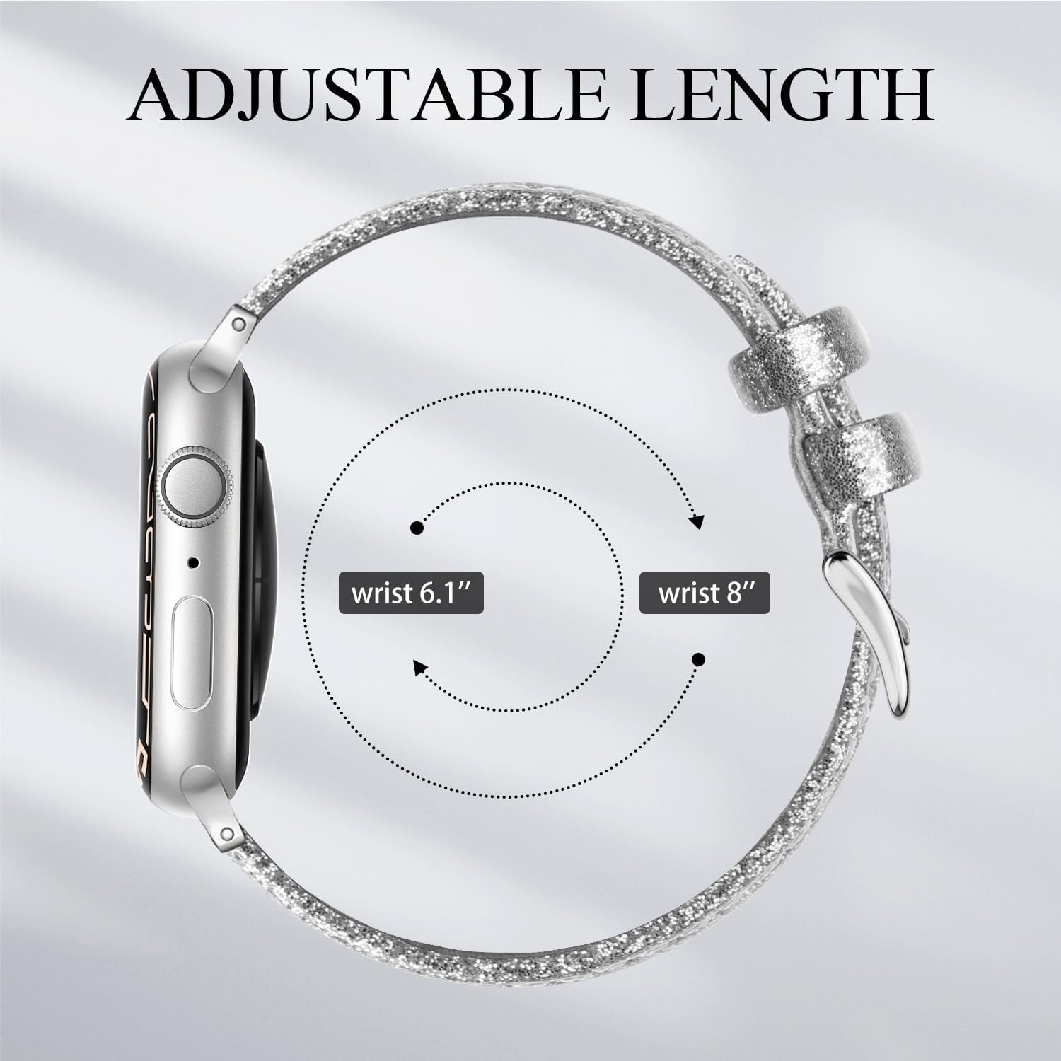 Detalle 2 de Tuocal Genuine Leather Strap for Apple Watch (38–42mm) – Slim, Elegant Leather Band for Series 10 to 1