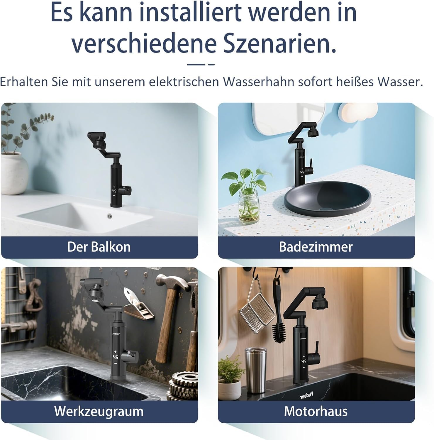 Detalle de Wasserhahn mit Durchlauferhitzer 230 V