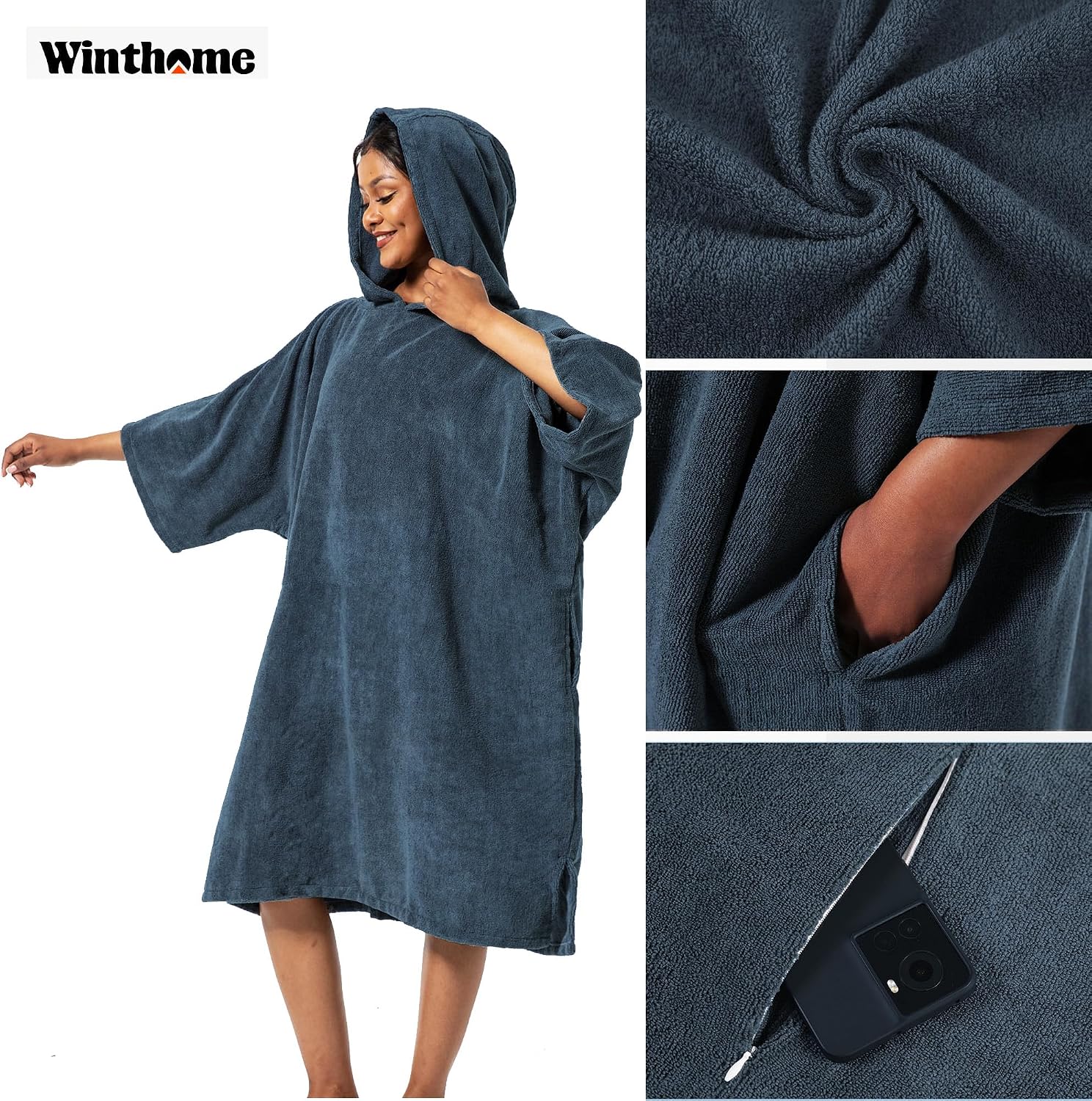 Thumbnail 4 de Winthome Changing Bath Robe, Surf Poncho Towel with Hooded