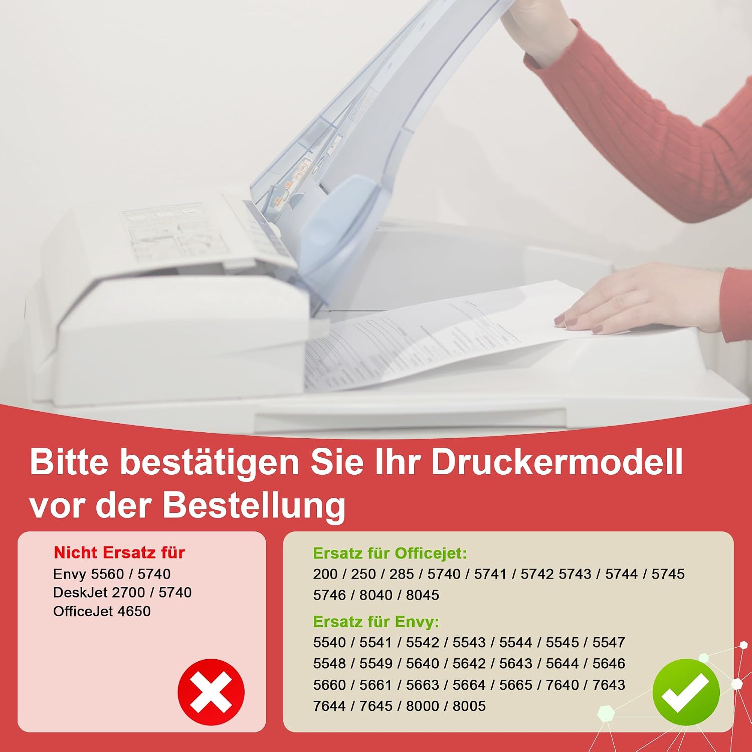 Detalle 2 de CanPick 62XL Ersatzpatronen fĂĽr HP Drucker đź–¨