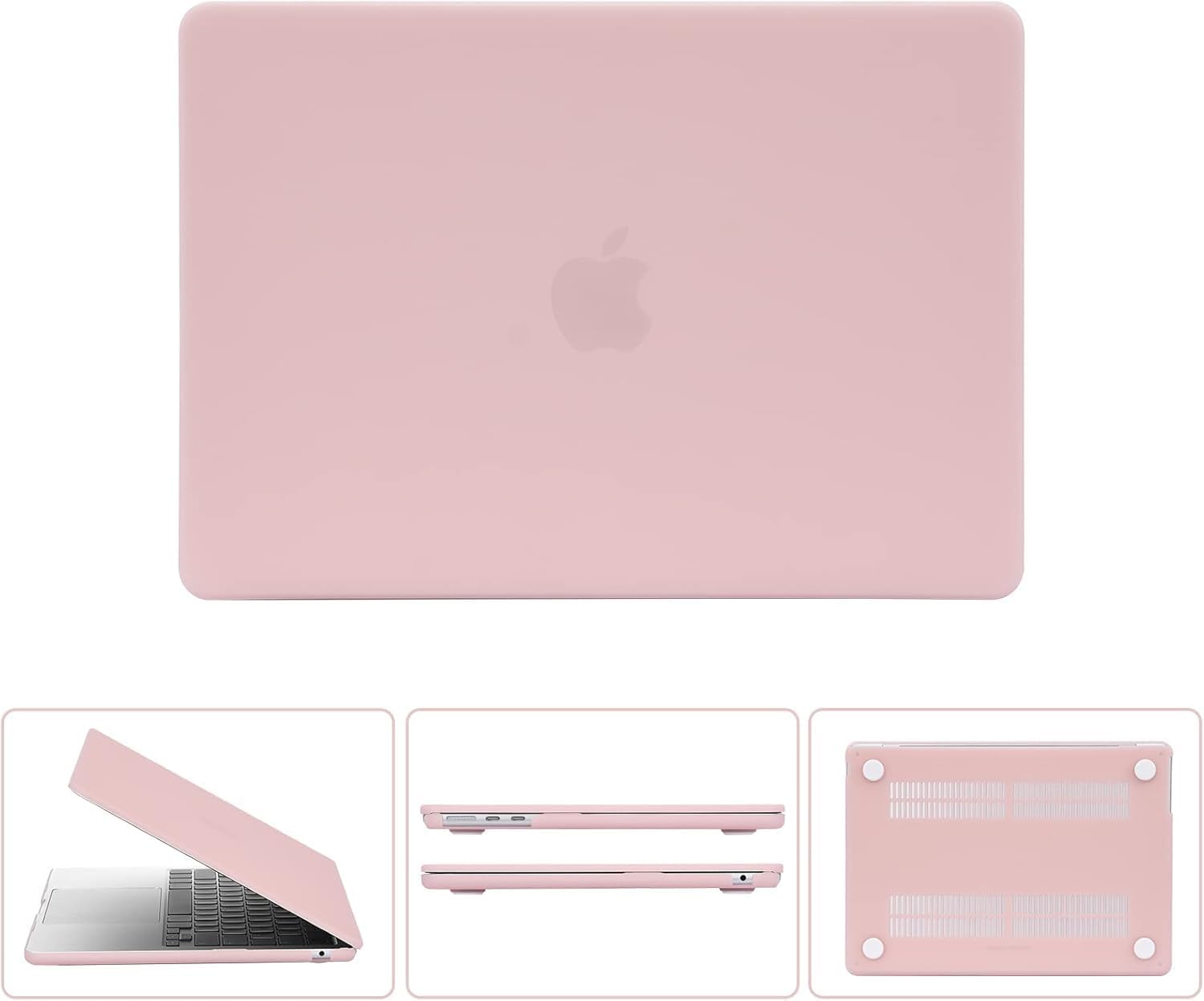 Detalle de EooCoo Hülle für MacBook Air 15 Zoll M2/M3 (A2941/A3114) – Rose, ultradünn, matte Hartschale