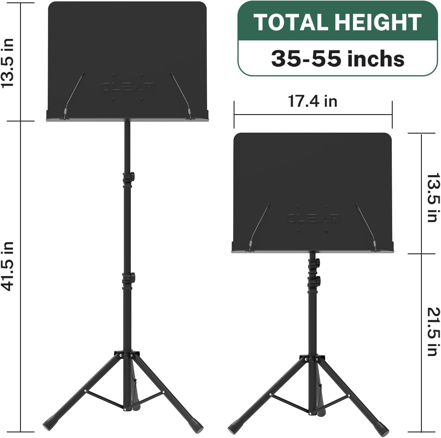 Detalle 2 de GLEAM Sheet Music Stand - Full Metal 5-in-1 Desktop Kit with Carrying Bag