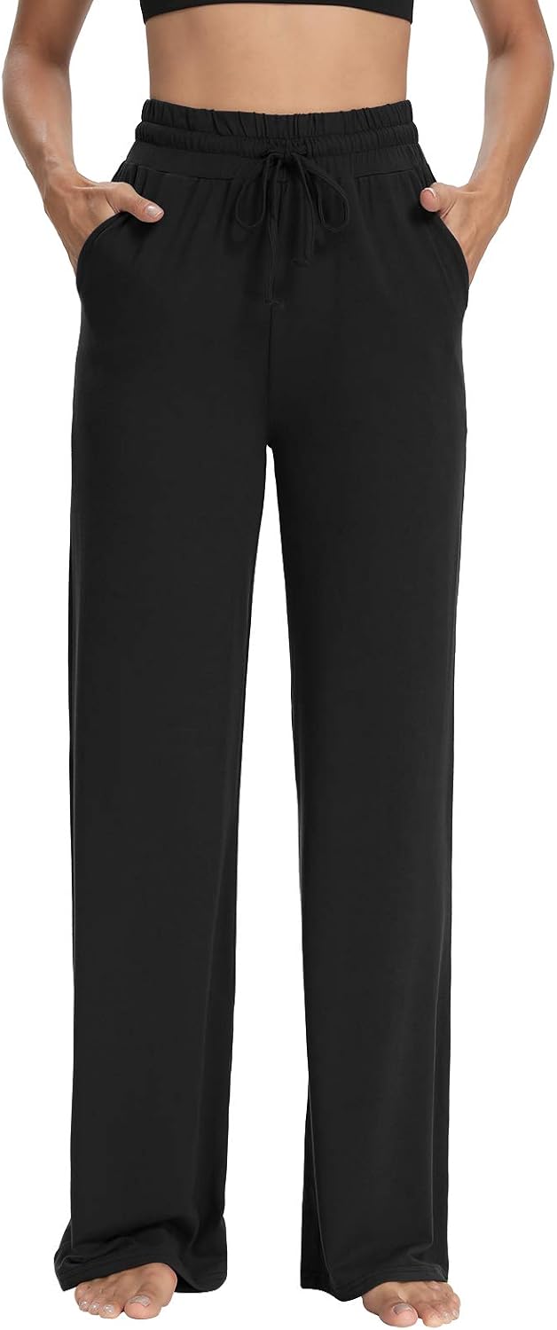 Detalle de Sarin Mathews Wide-Leg Yoga Pants, Polyester-Spandex
