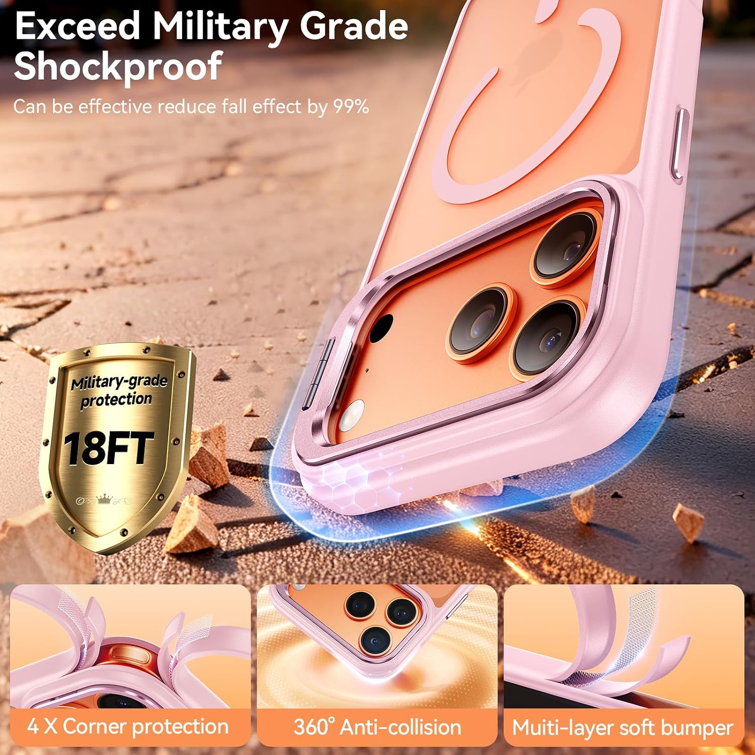 Detalle de Peerock iPhone 17 Pro Max Case with MagSafe 360°