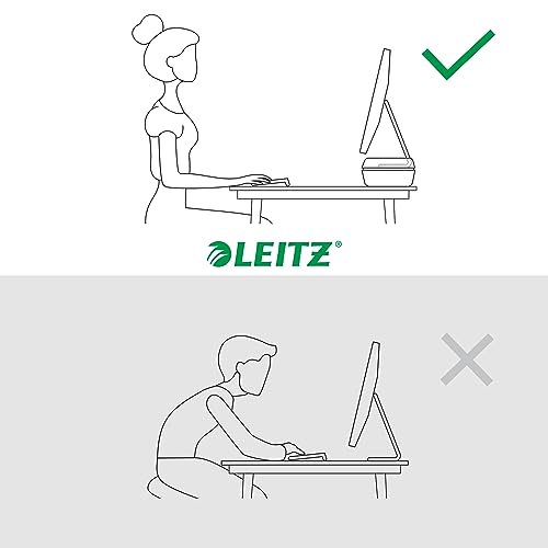 Detalle 2 de Leitz Ergo Soporte Monitor Adjustable, Gris/Blanco 🖥
