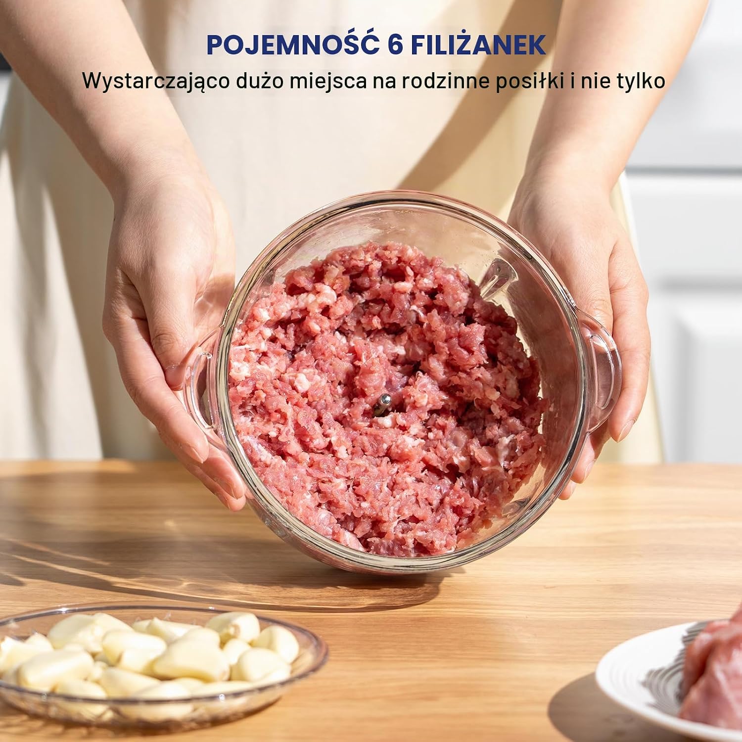 Detalle 2 de LINKChef LB7031 elektryczny rozdrabniacz 1,5 l, szklana misa, 2 prędkości