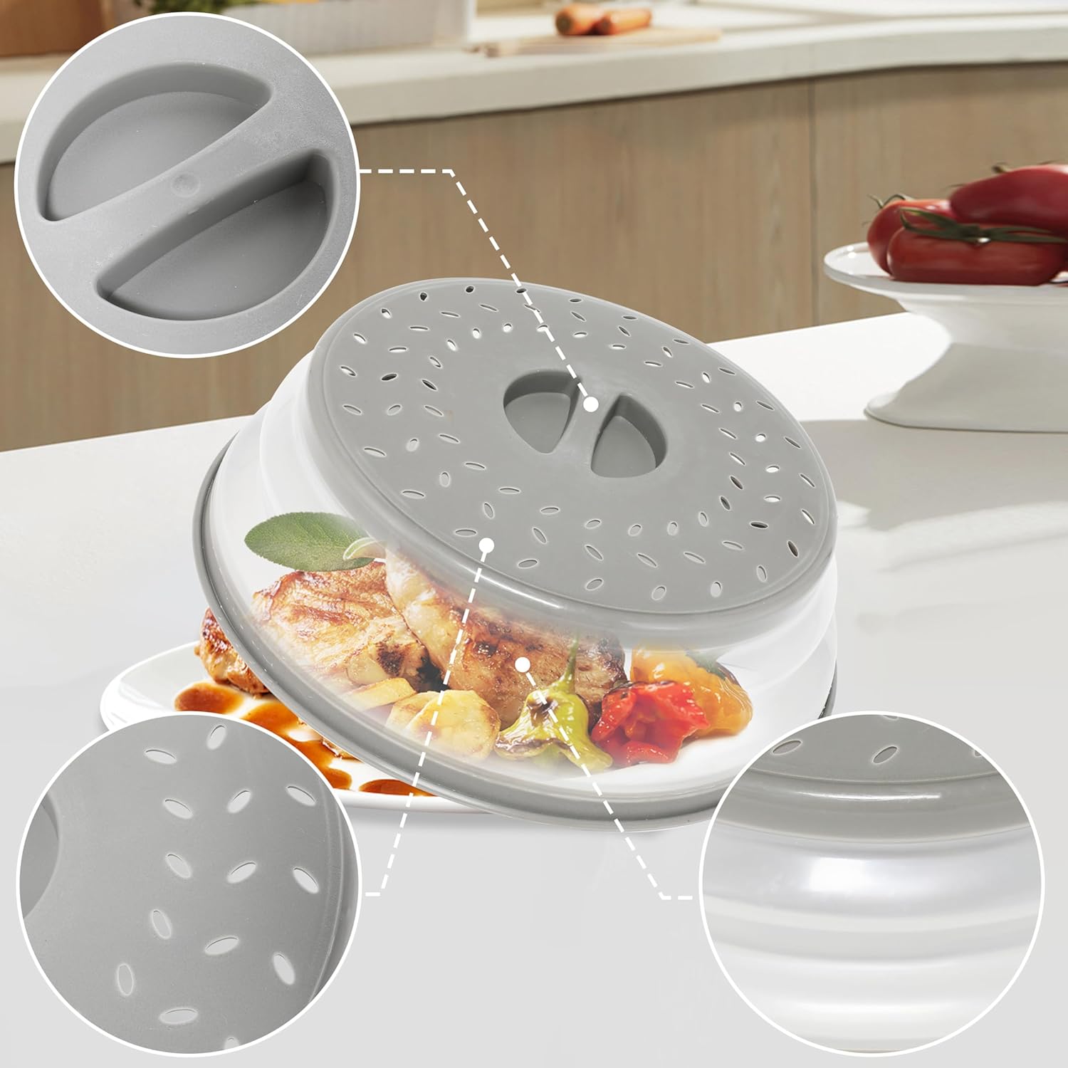 Thumbnail 2 de RUNZI 3 Pack microwave food covers set