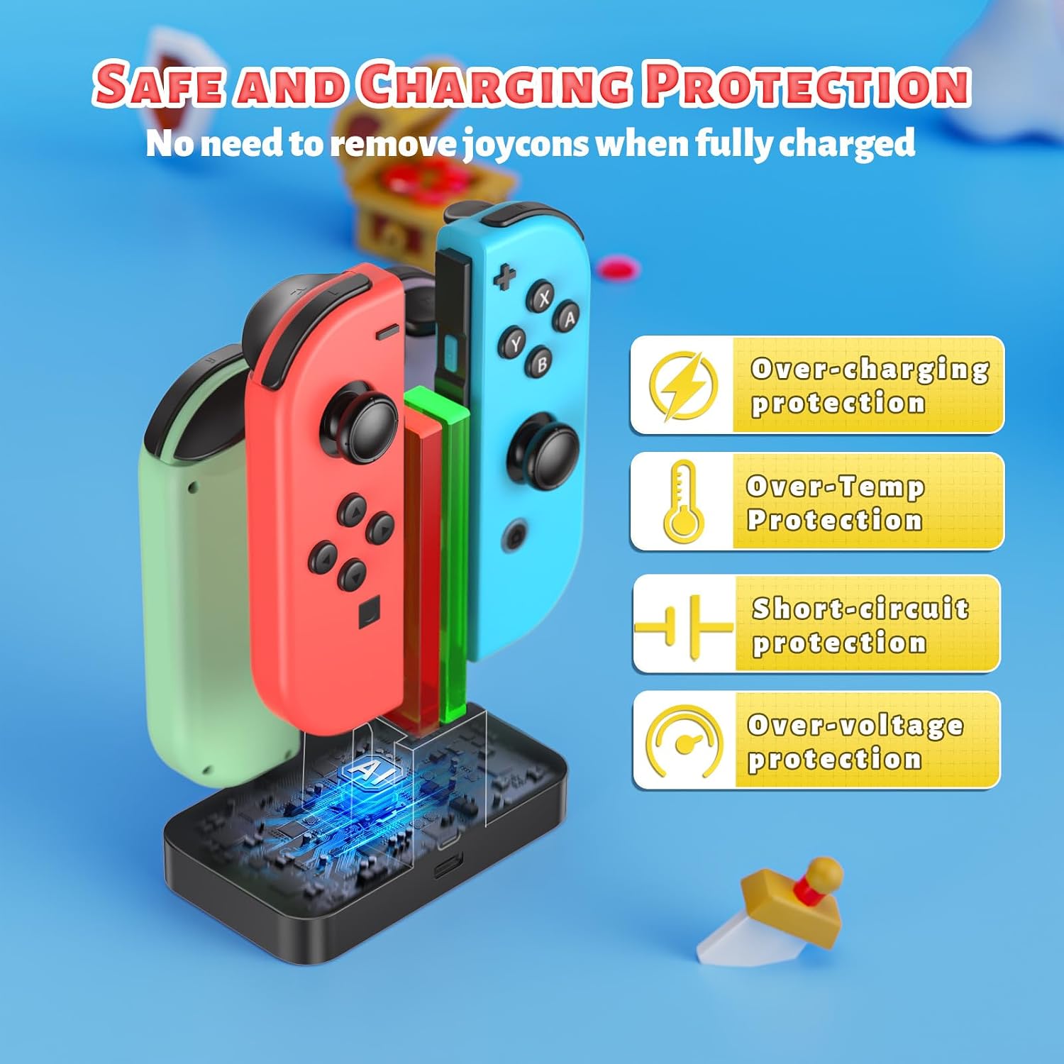 Thumbnail 3 de FASTSNAIL Ladestation für Switch Controller 4er-Pack