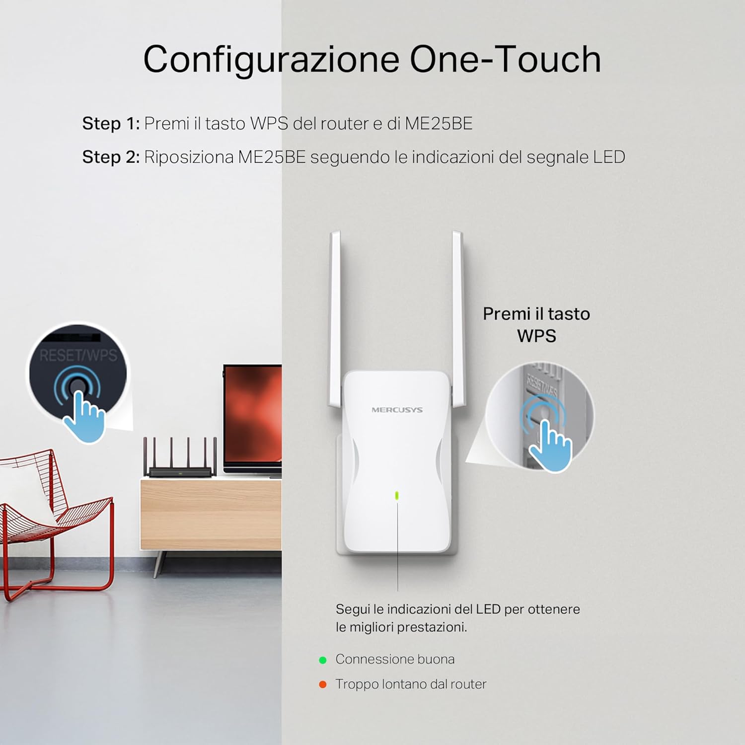 Thumbnail 6 de TP-Link ME25BE Ripetitore WiFi 7 BE3600 Mbps, 1 porta Gigabit 📶