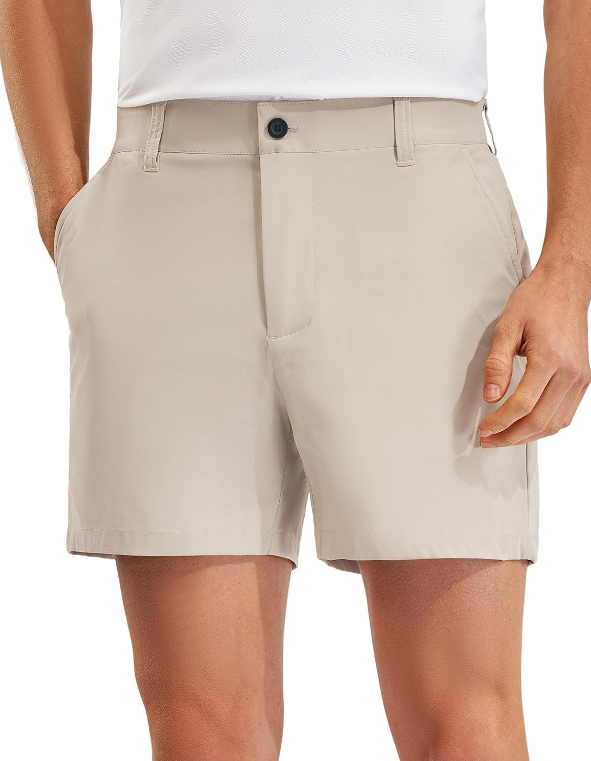 Detalle de PULI Golf Shorts for Men, Relaxed Fit Stretch Waterproof Quick-Dry 5-Inch Inseam