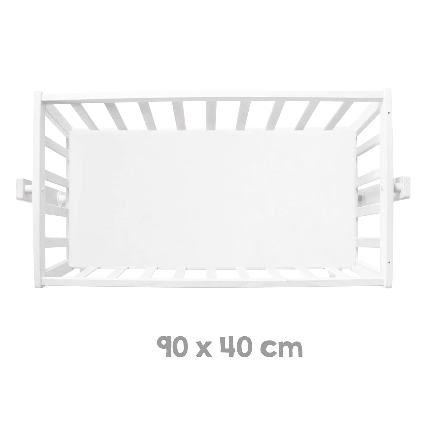 Detalle 2 de roba Babywiege inkl. Matratze 40 x 90 cm – Wiegefunktion, Feststellknopf und Bremsrollensatz