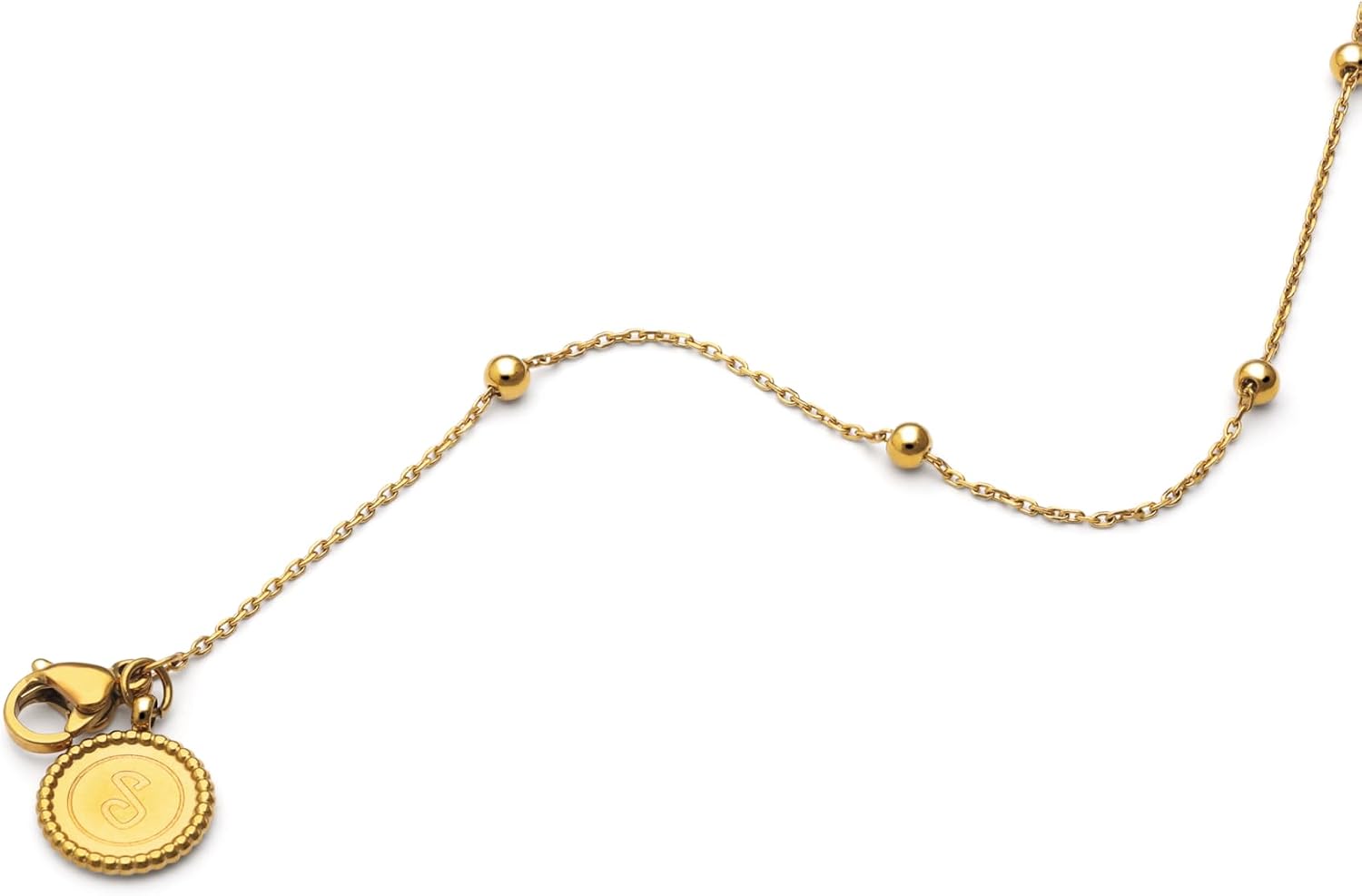 Detalle de SINGULARU Collar Mujer Dots L: Acero bañado en oro 18kt, 40 cm (con 5 cm de alargador)