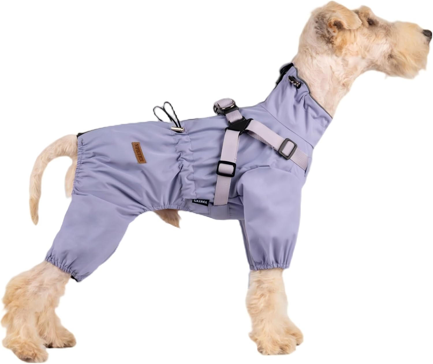 Detalle de BT Bear Hundegeschirr-Regenmantel XXL – Wasserdichter 2-in-1-Hundemantel mit reflektierendem Geschirr-Design (Lila, XXL)