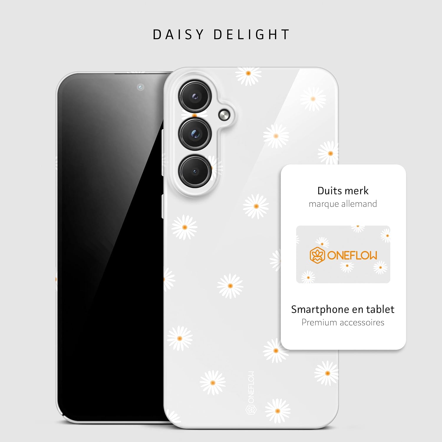 Detalle 2 de ONEFLOW Splash SPL-2333-DAISY-hoesje voor Samsung Galaxy A55 5G met stippen en camerabescherming
