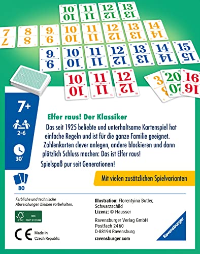 Detalle de Ravensburger Kartenspiel Elfer Raus – Spiele-Klassiker ab 7 Jahre