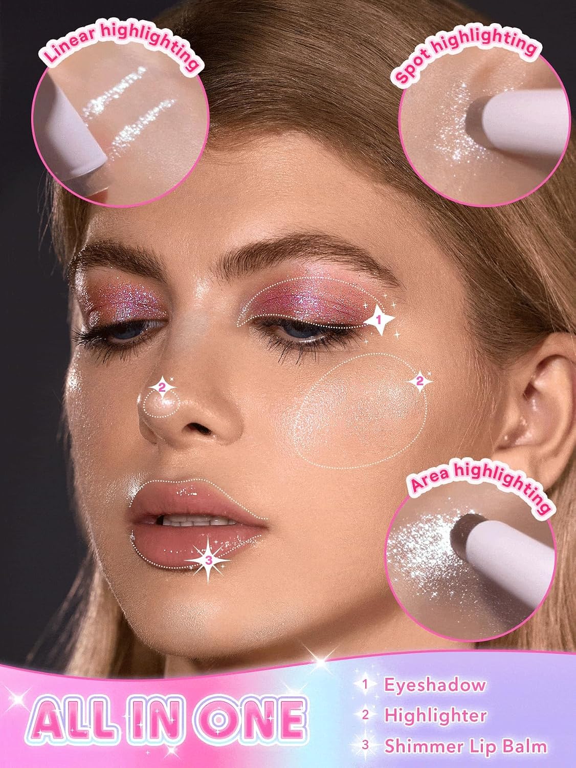 Detalle 2 de SHEGLAM sb25031473888884969 Crystal Jelly Glaze Eyeshadow Stick, Bronze Dust