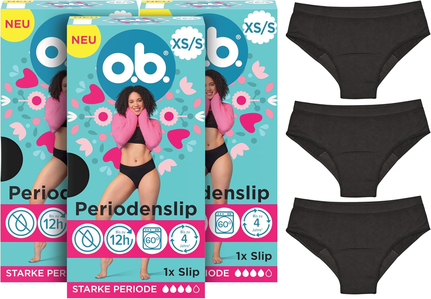Thumbnail 1 de o.b. Periodenslip XS/S – Wiederverwendbare Periodenunterwäsche bei starker Periode