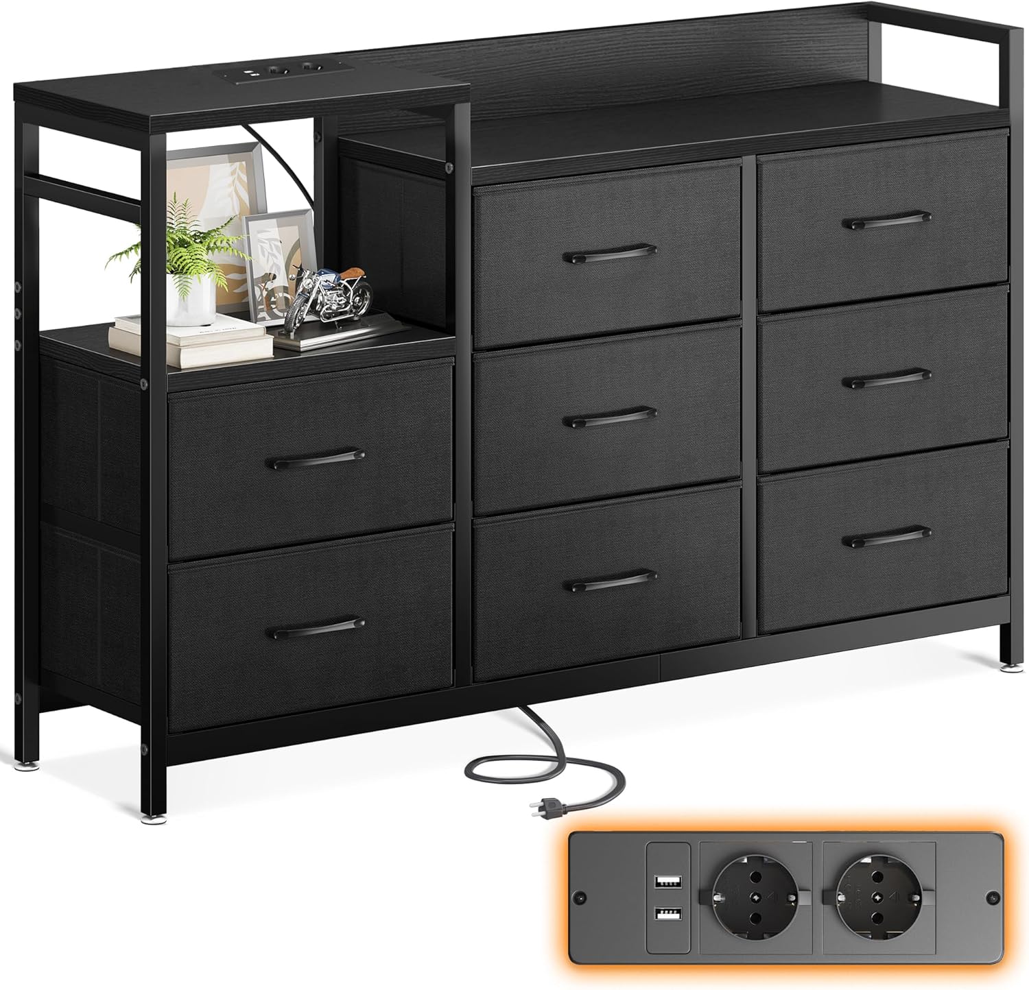 Thumbnail 6 de ODK Cassettiera 132x30x88 cm con porte USB