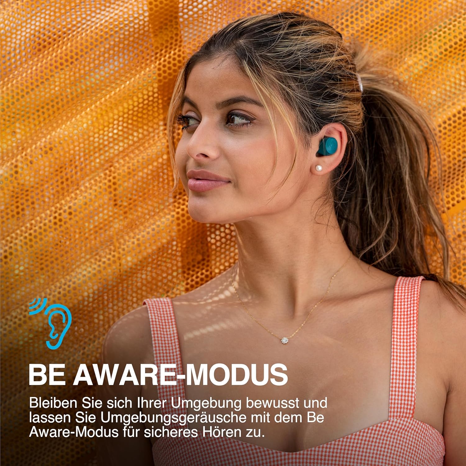 Thumbnail 3 de JLab Go Air Pop+ True Wireless In-Ear Kopfhörer mit Bluetooth, Dual Connect & Mikrofon (Dunkelrosa)