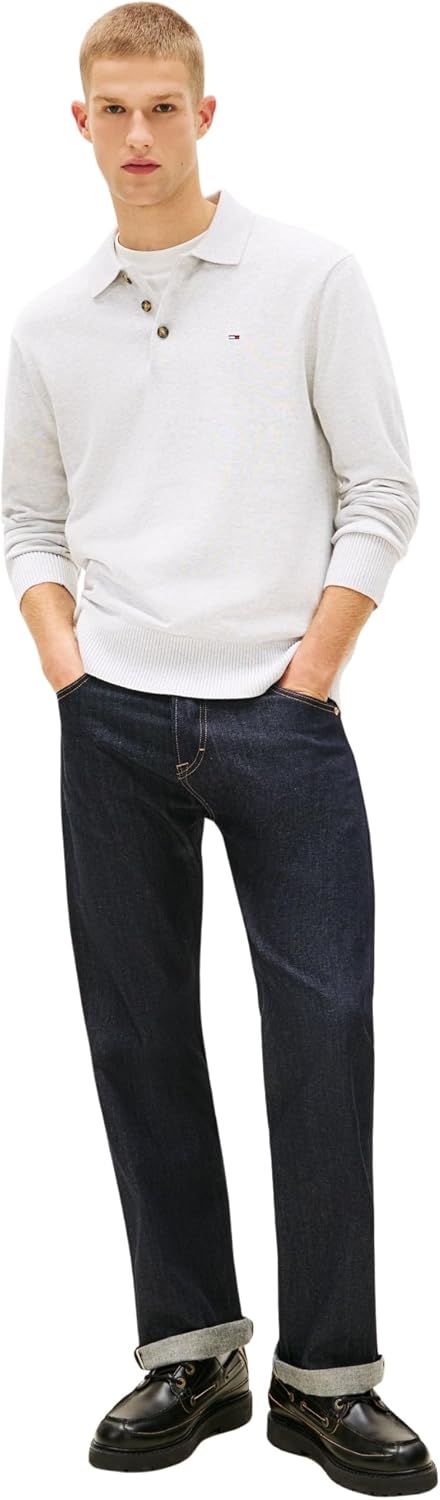 Detalle de Tommy Jeans Pull-Over Homme : authenticité et confort durable
