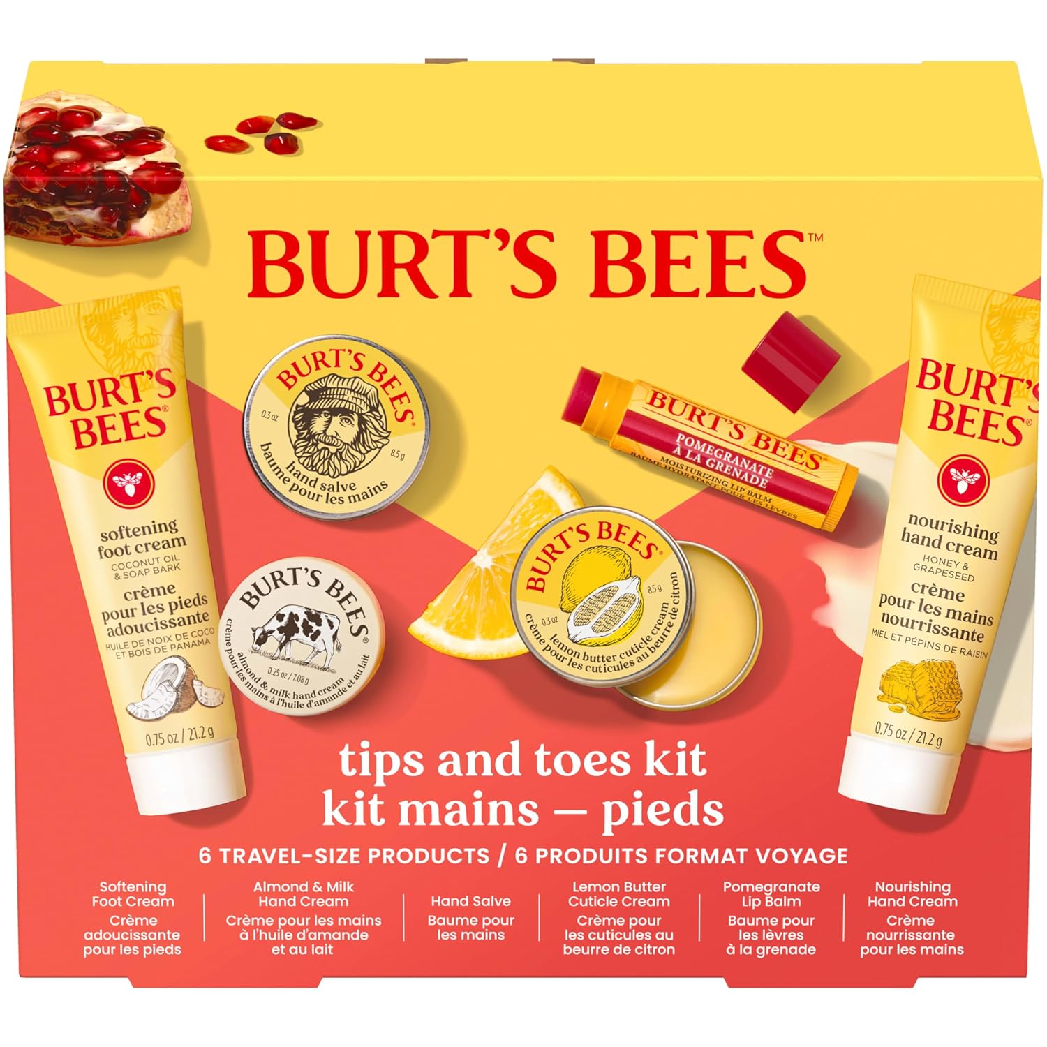 Detalle de Burt's Bees Tips and Toes Kit 6-piece travel set