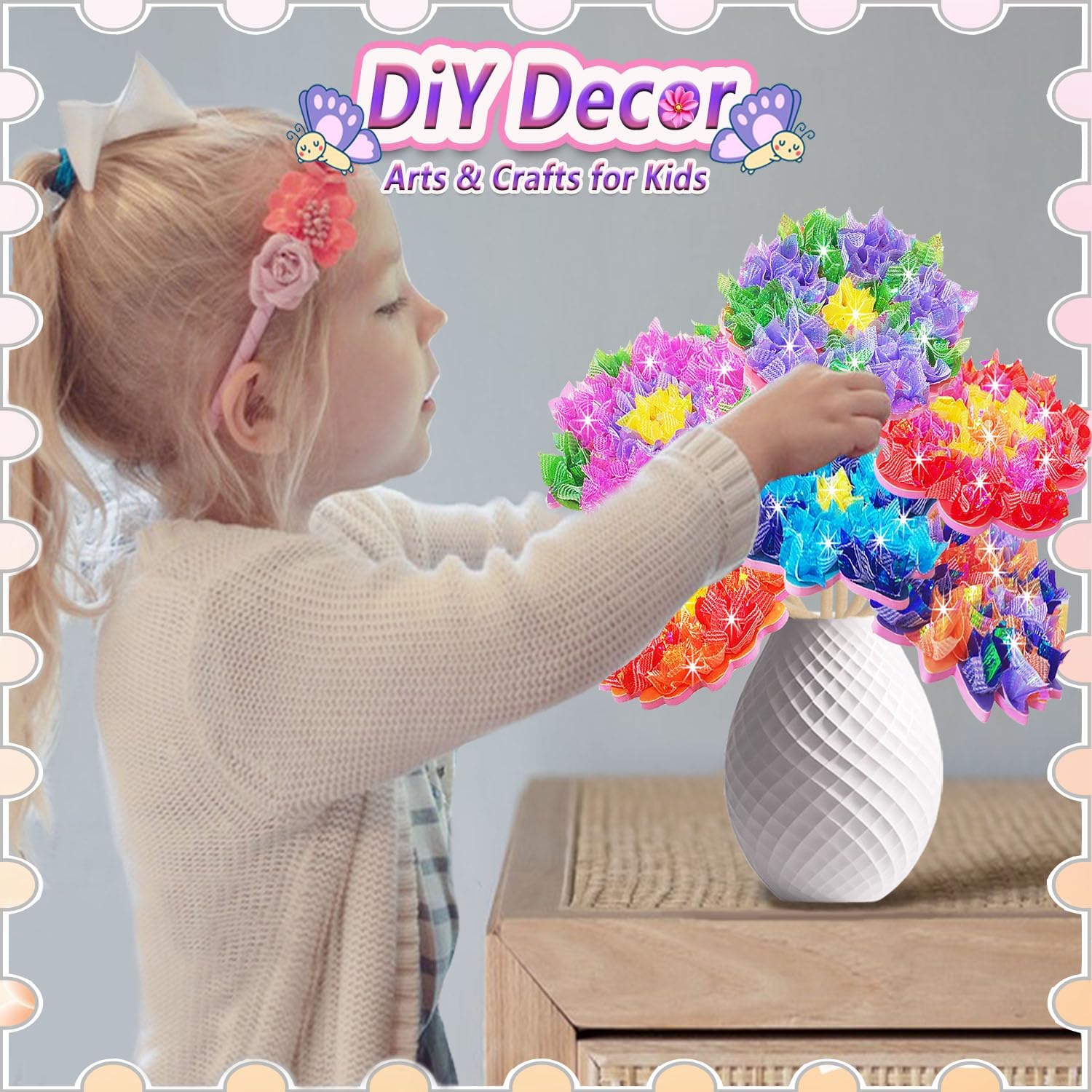 Thumbnail 5 de JRD&BS WINL DIY Prinzessin Stoffkunst-Set „Flower“ – Poke-in Art ohne Kleber (für Kinder ab 3)