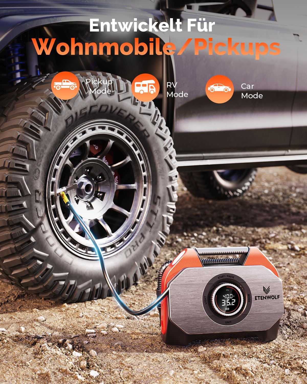 Detalle de ETENWOLF S6 19200 mAh Elektrische Luftpumpe đ