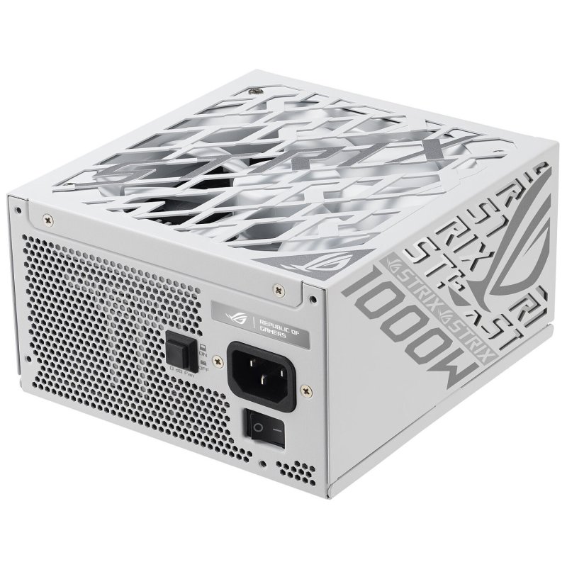 Detalle de ASUS ROG STRIX 1000P White Edition: fuente Gold para PC gaming con ATX 3.1 y 1000 W