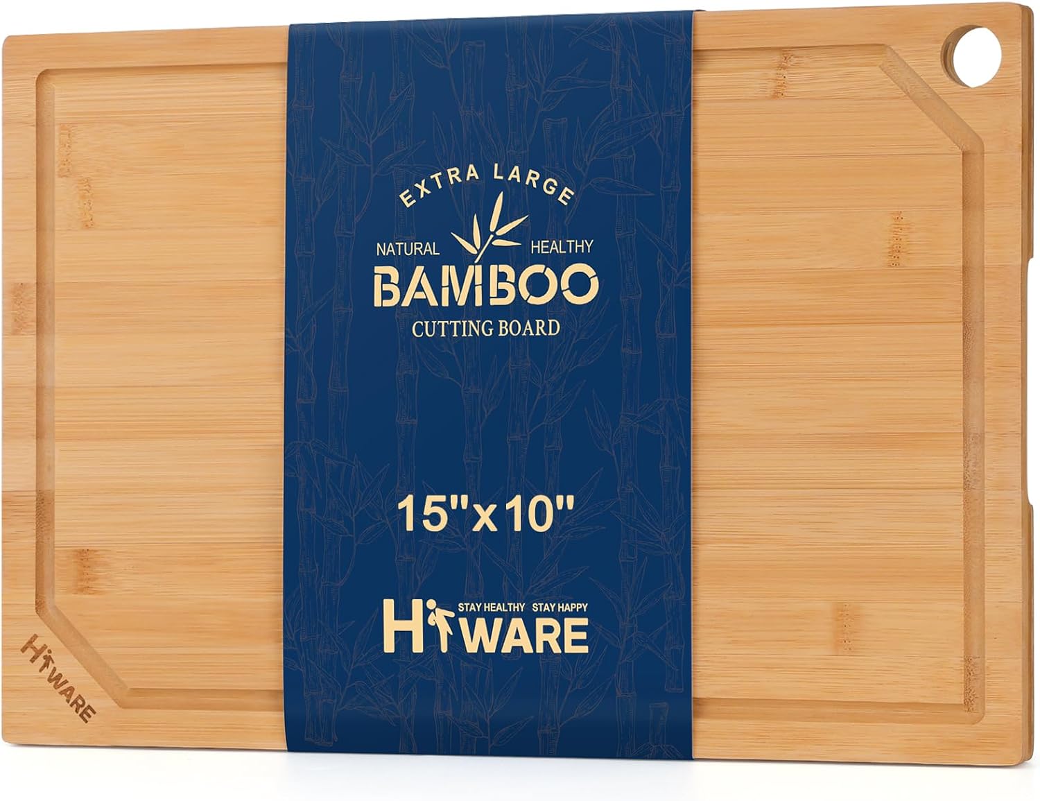 Thumbnail 6 de Hiware Extra Large Bamboo Cutting Board 18" ๐ฝ
