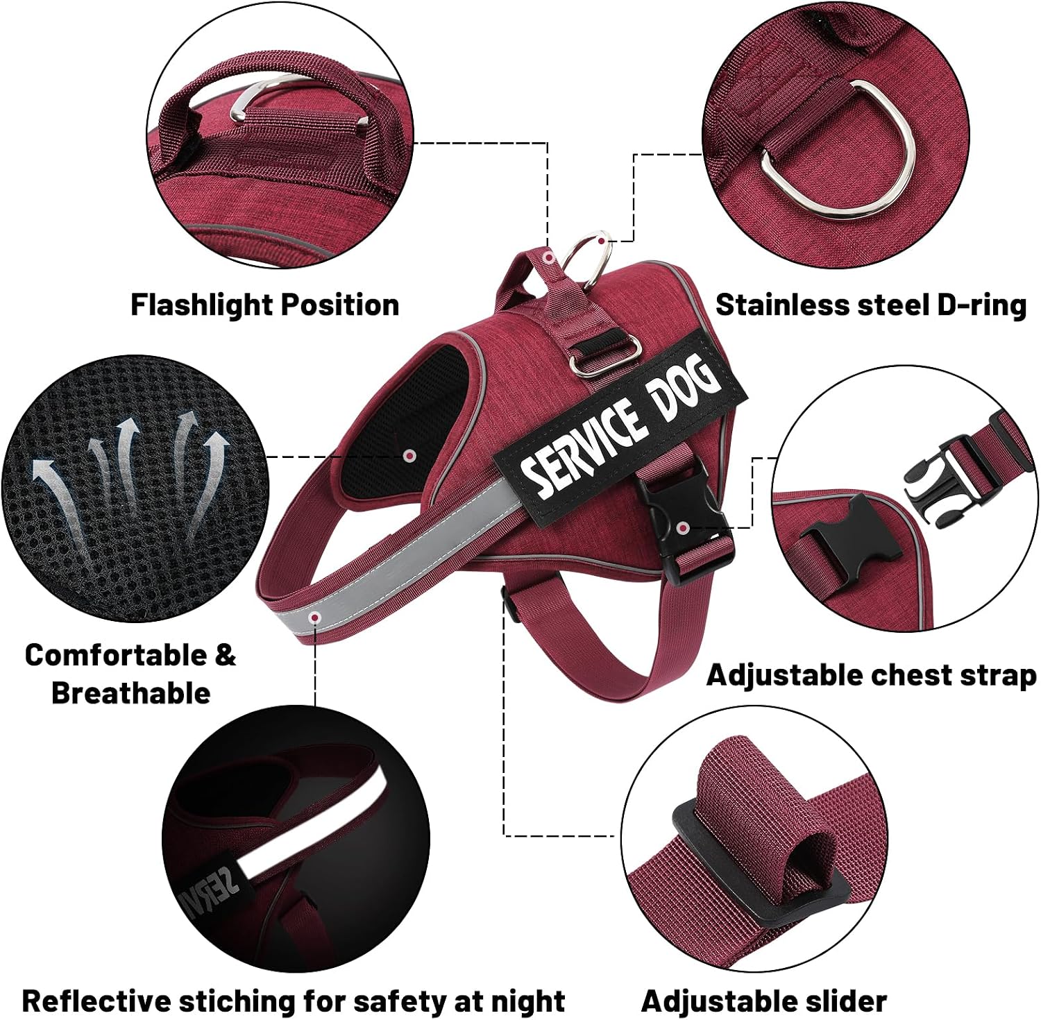Detalle de Belababy Service Dog Harness S, Adjustable