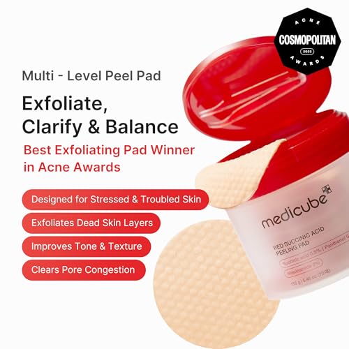 Detalle 2 de medicube Toner Pads Red Succinic Acid Panthenol Pad for Facial Peeling