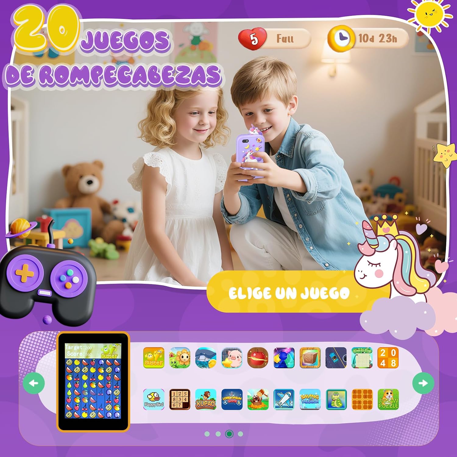 Thumbnail 3 de Kinder Smartphone Spielzeug mit Dualkamera