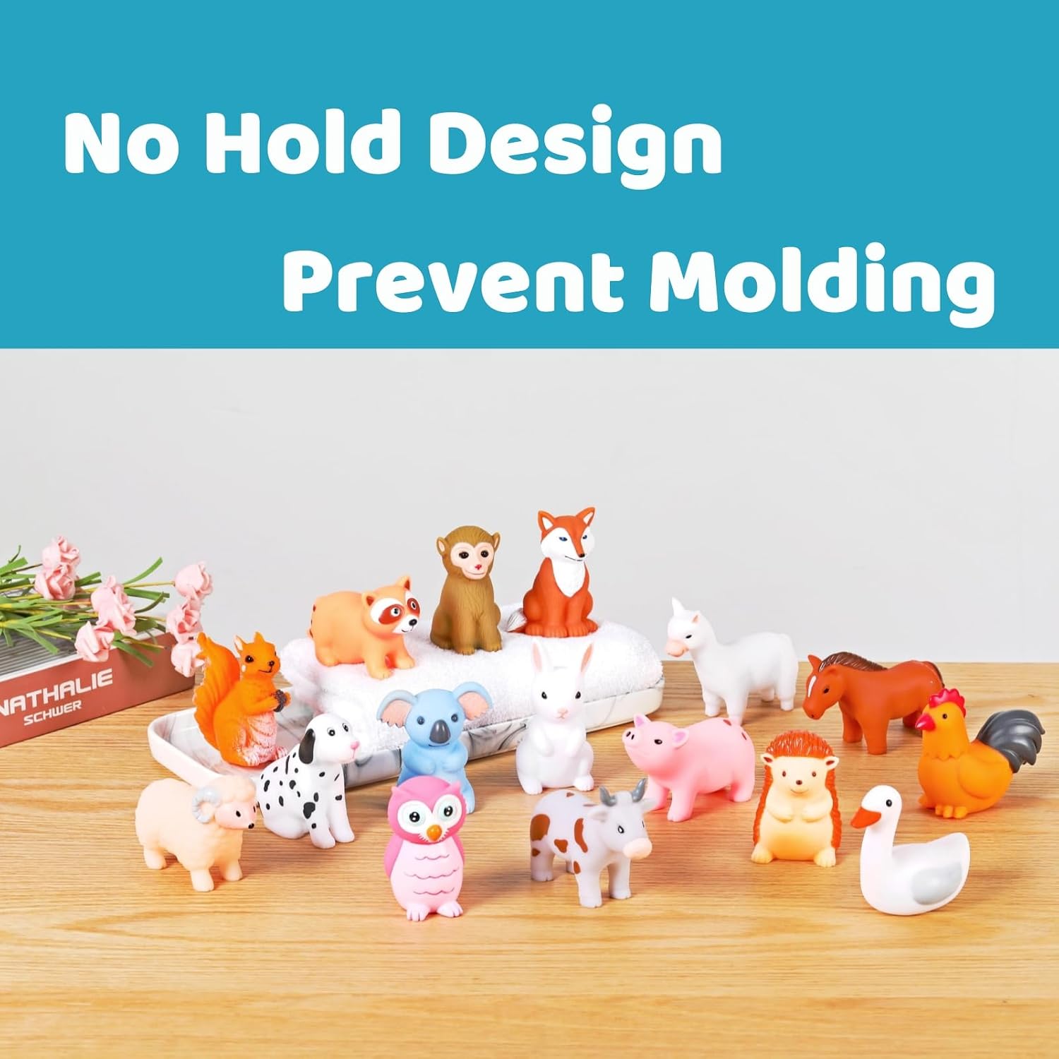 Detalle 2 de XY-WQ No-Hole Bath Toys, 16-Piece Set