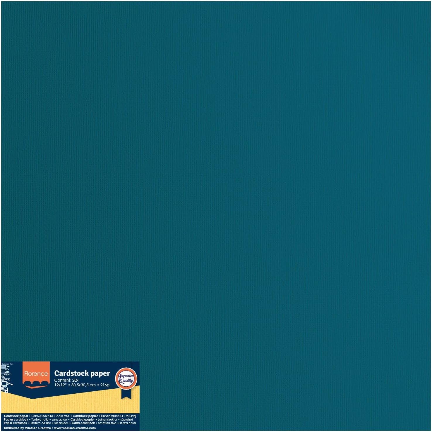 Thumbnail 5 de Florence Papier Cartonné Bleu Rugueux 30,5 x 30,5 cm – 20 feuilles, 216 g/m²