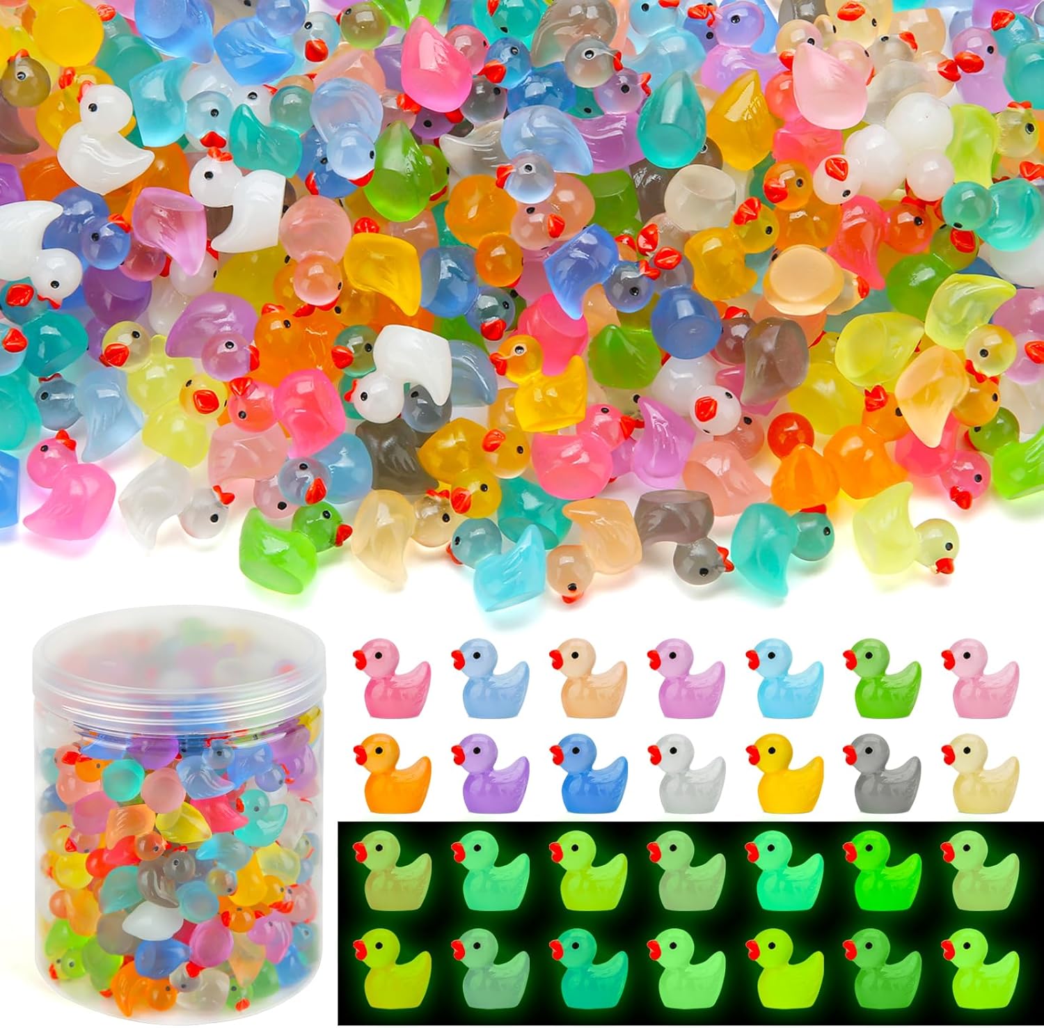 GWAHSA 240pcs Luminous Mini Ducks 🦆