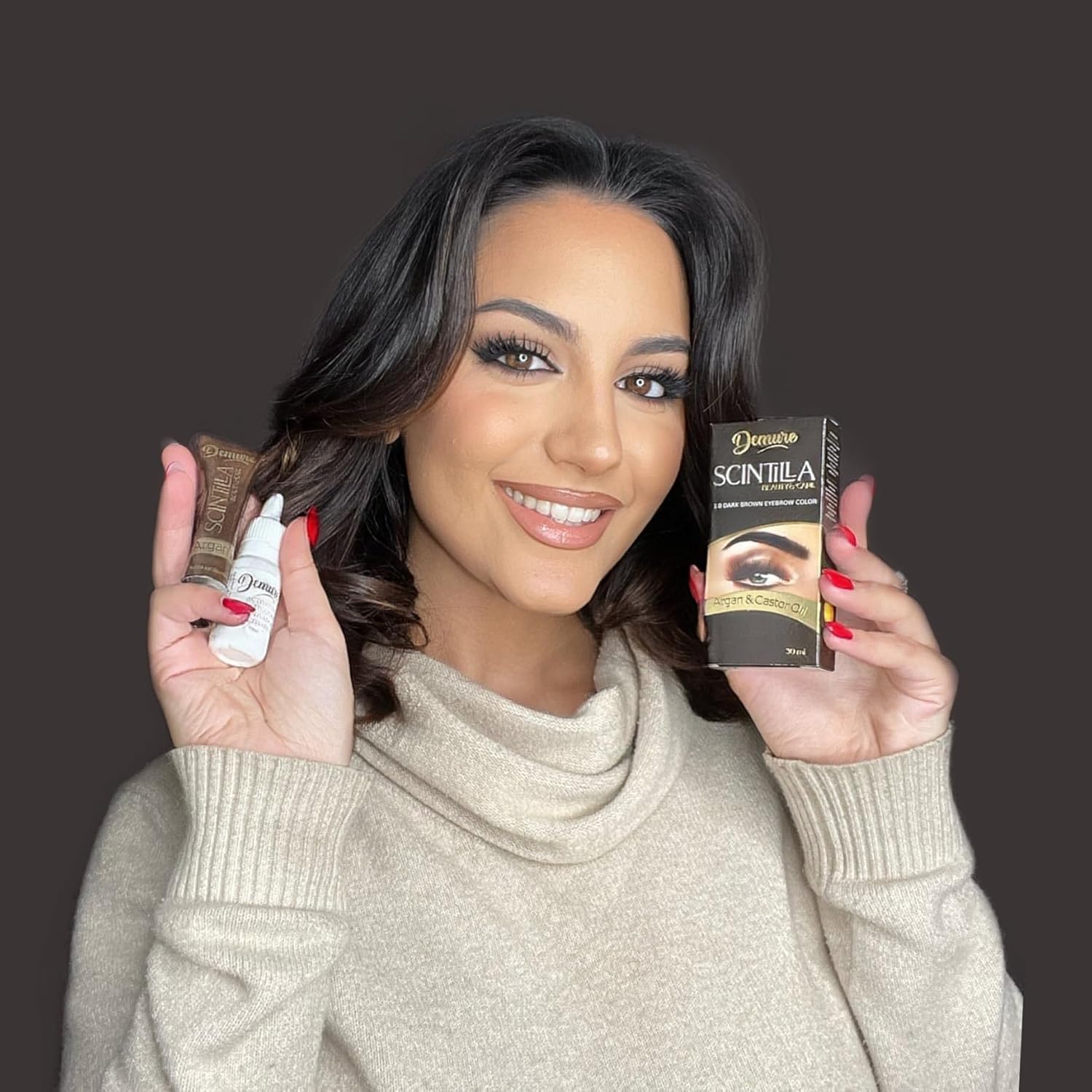 Detalle 2 de Demure Augenbrauenfarbe-Set (1.0 Schwarz) mit Entwickler – Brow Tint für bis zu 4 Wochen