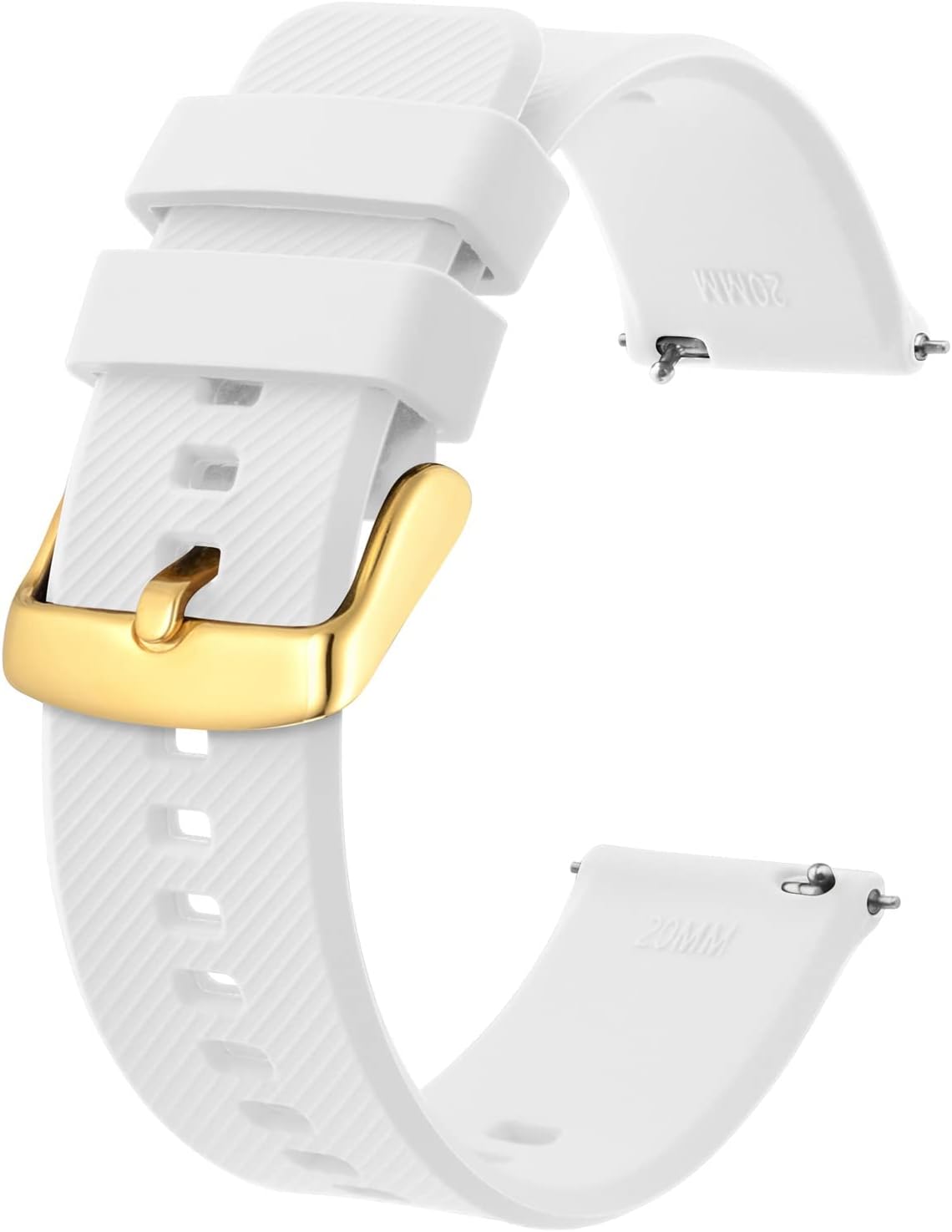 Detalle de Bracelet de montre en silicone BISONSTRAP à dégagement rapide (18 à 22 mm)