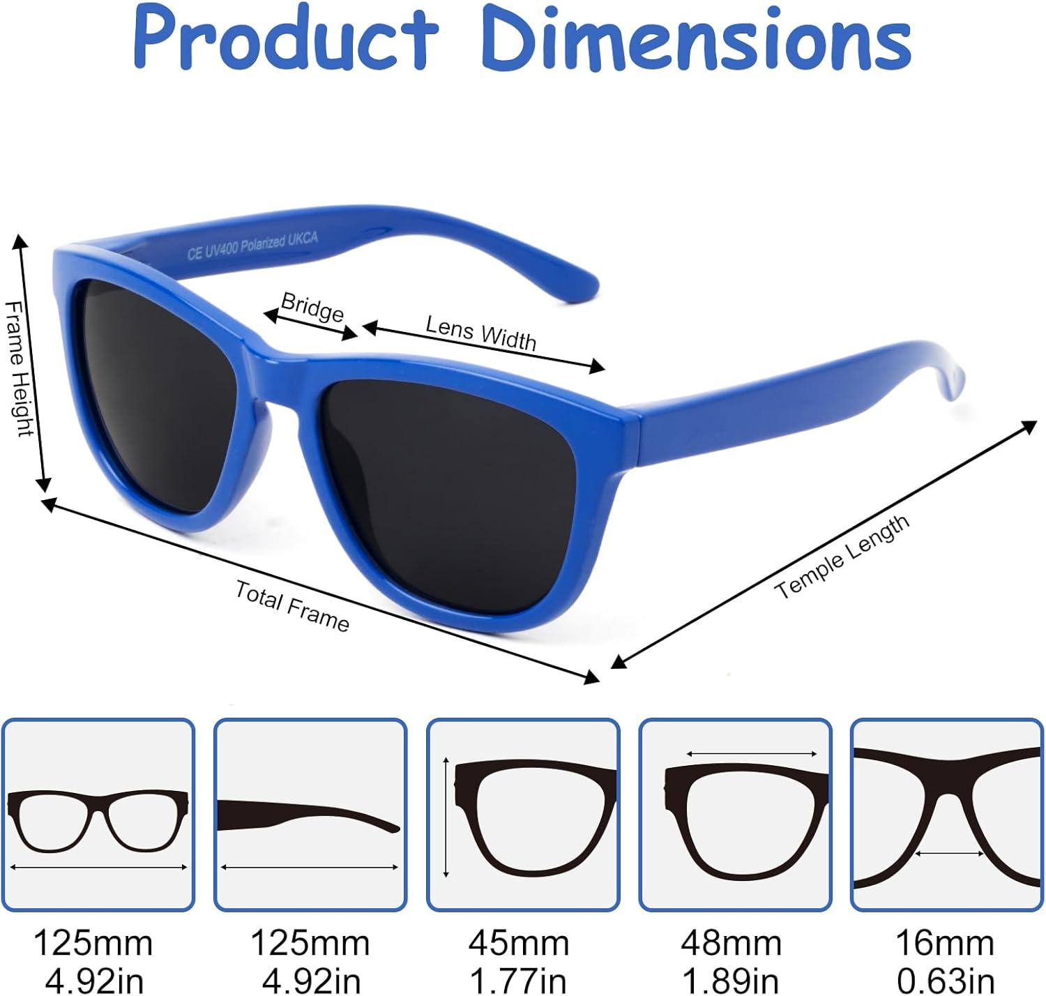 Detalle de Face Shadow Polarisées – Lunettes de Soleil pour Enfant 2–4 Ans (UV400, légère, polarises)