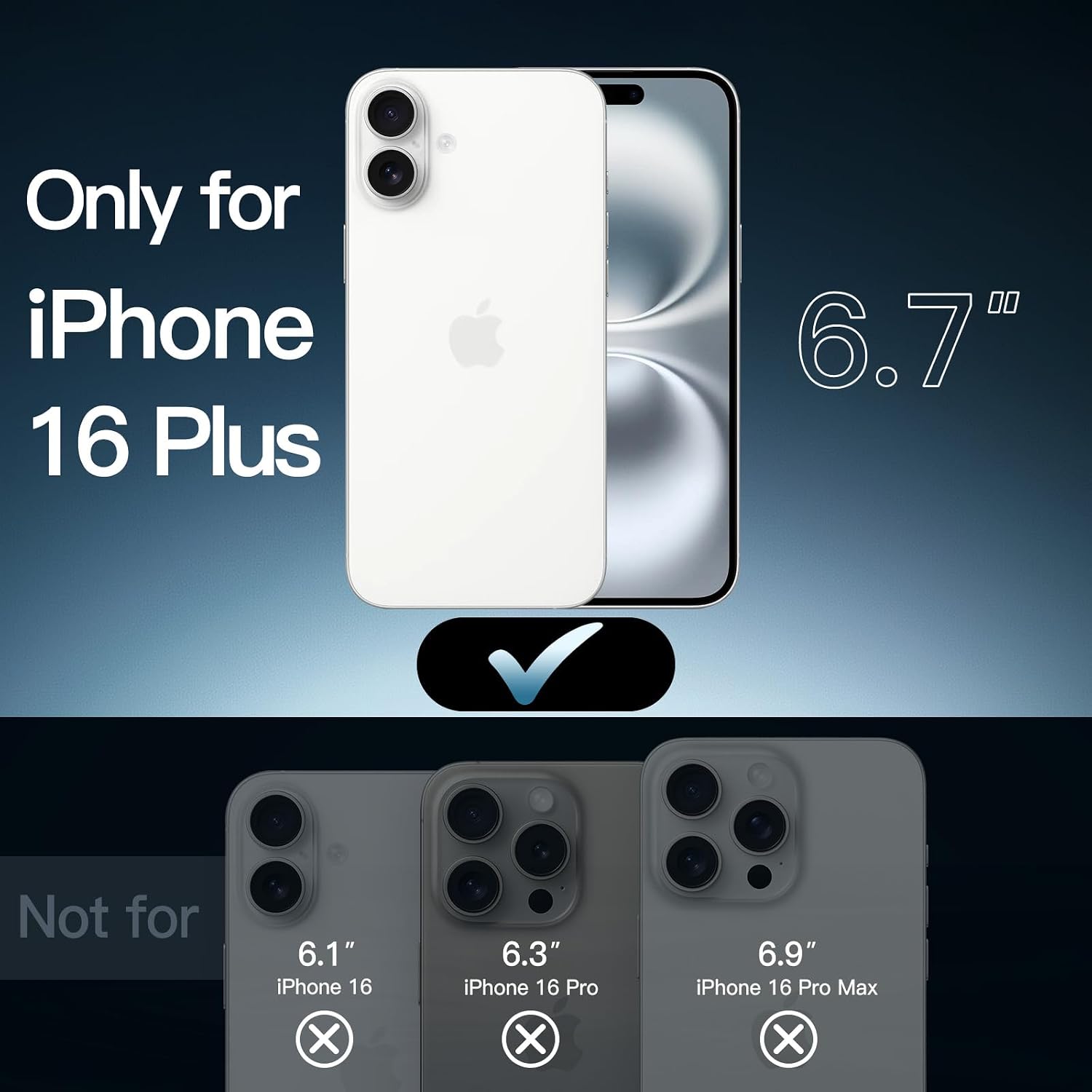 Detalle 2 de JETech Case for iPhone 16 Plus 6.7-inch clear, anti-scratch