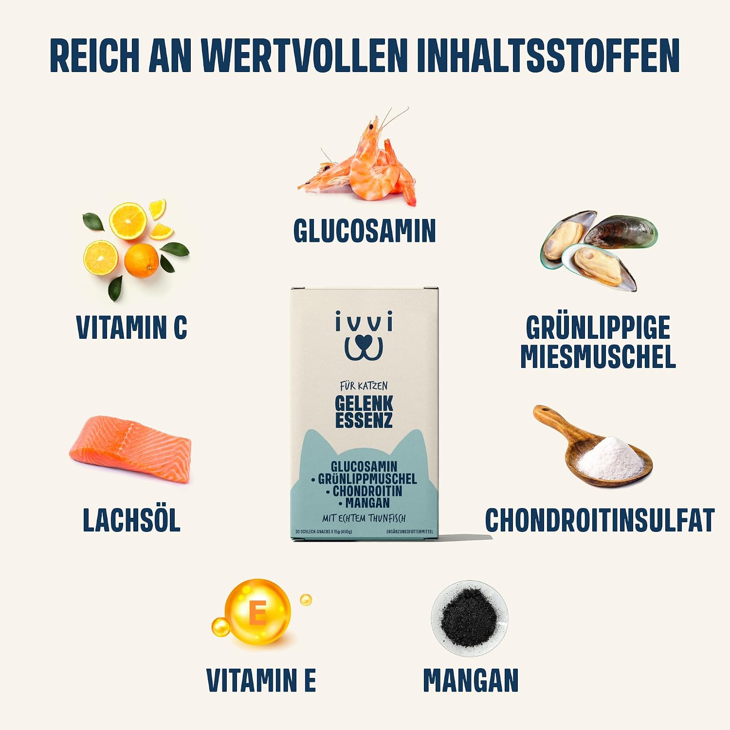 Detalle 2 de ivvi Gelenk Essenz 30×15 g für Katzen 🐱