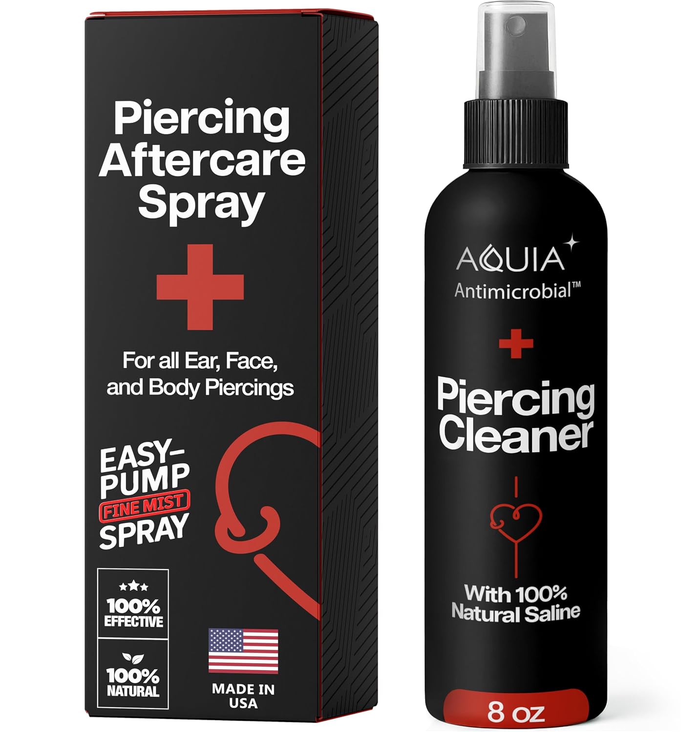 Piercing Aftercare Spray: Saline Mist with Hypochlorous Acid for Piercings