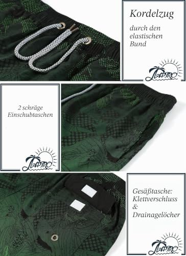 Detalle de APTRO Herren Badehose Freizeit Short Schnelltrocknend Grün BS023 XL